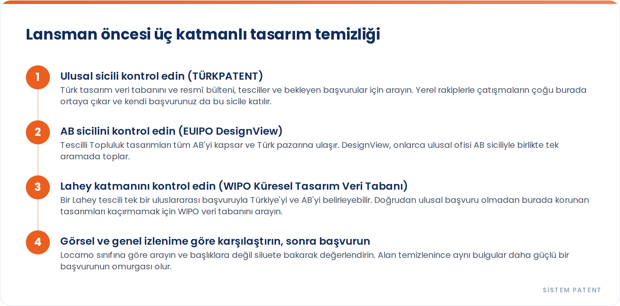 Tasarımı Başvurudan ve Lansmandan Önce Sicillerde Araştırın gorseli