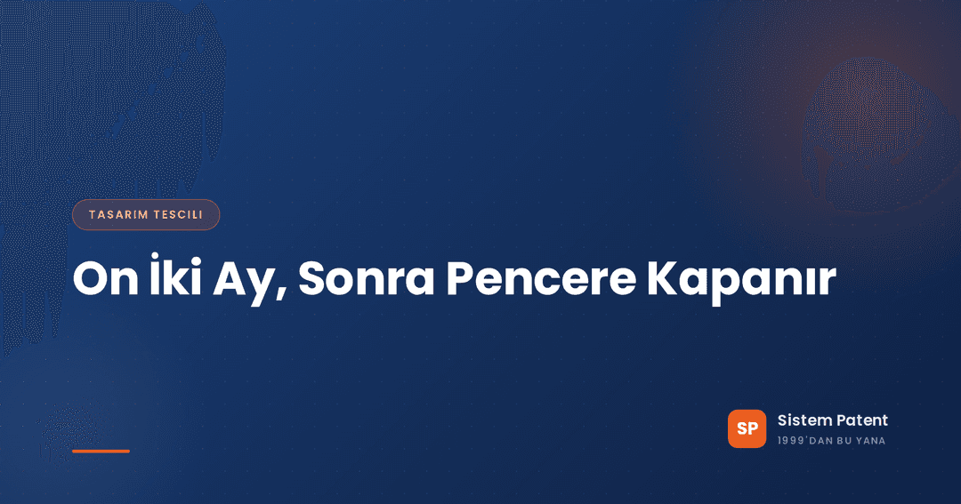 Bir tasarımcının fuarda yeni bir sandalyeyi tanıtması ve yanında başvuru süresine kadar işleyen on iki aylık bir geri sayım