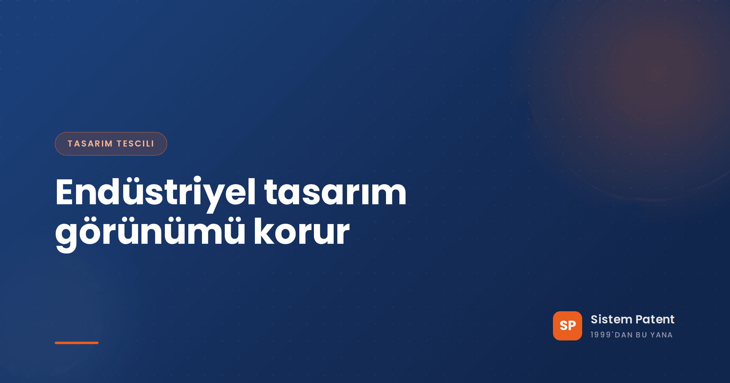 Endüstriyel tasarımın koruduğu görünümü temsil eden bir ürün şişesi silueti, bir tekstil deseni ve bir uygulama simge takımı bir arada